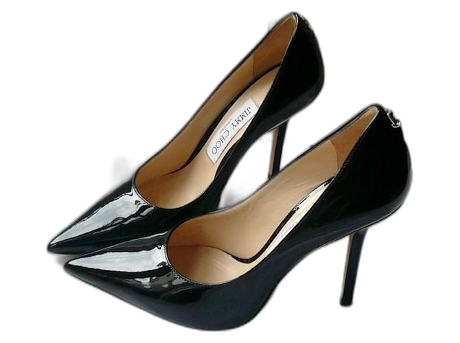 JIMMY CHOO Décolleté in pelle verniciata nera LOVE 100 TBE – 35,5 IT Nero