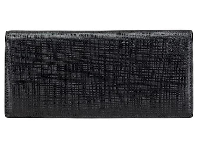 Portafoglio bifold in pelle Anagram Loewe Nero