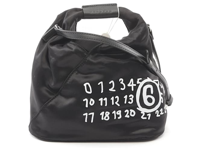 Autre Marque Borsa a spalla in pelle di nylon giapponese MM6 Nero