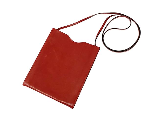 Borsa a spalla Pochette Onimaitou di Hermès Rosso Bordò