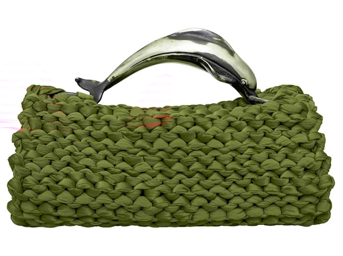 Borsa a mano all'uncinetto Giorgio Armani Rosso