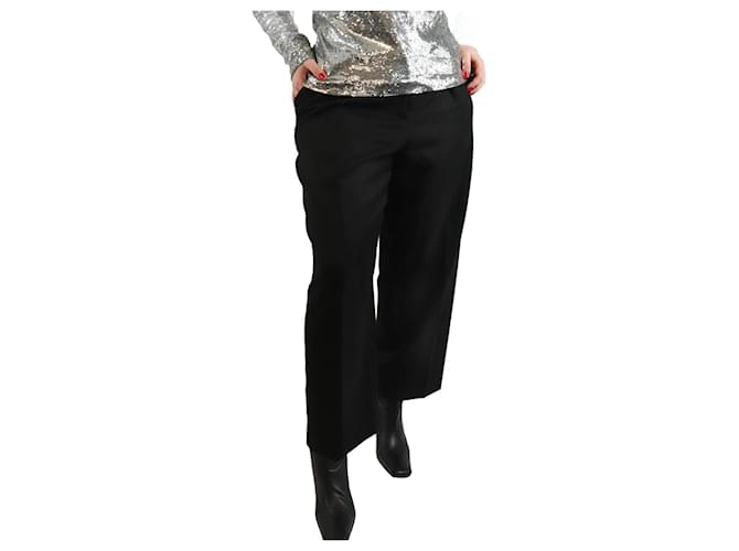 Ralph Lauren Top a collo alto in rete con paillettes argento - taglia XL