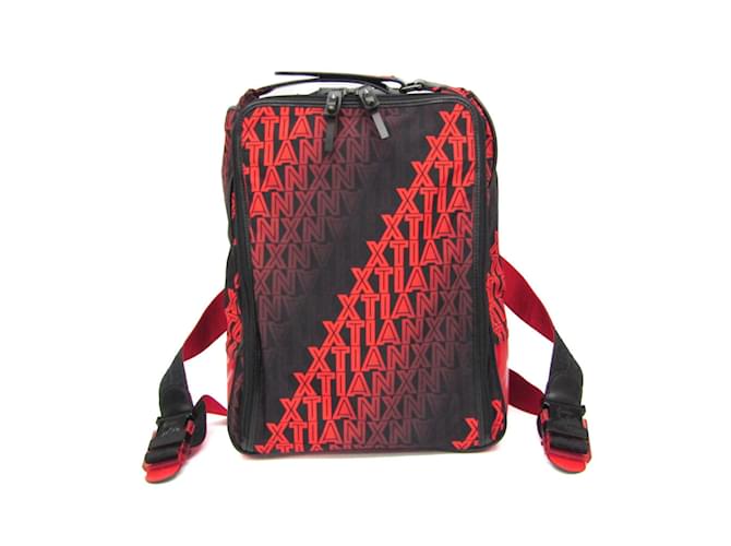 Zaino HOP'N ZIP di Christian Louboutin Nero Rosso
