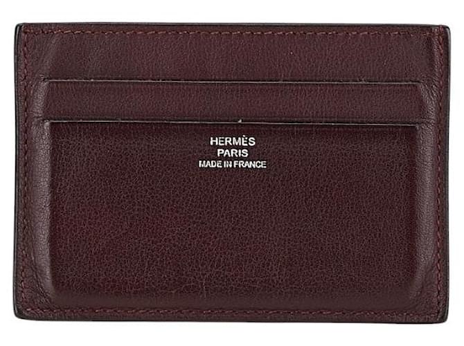 Silk In Hermès Portacarte Swift in seta Hermes Marrone