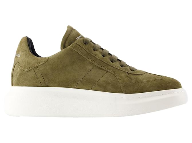 Sneakers oversize - Alexander McQueen - Pelle - Kaki Verde Cachi