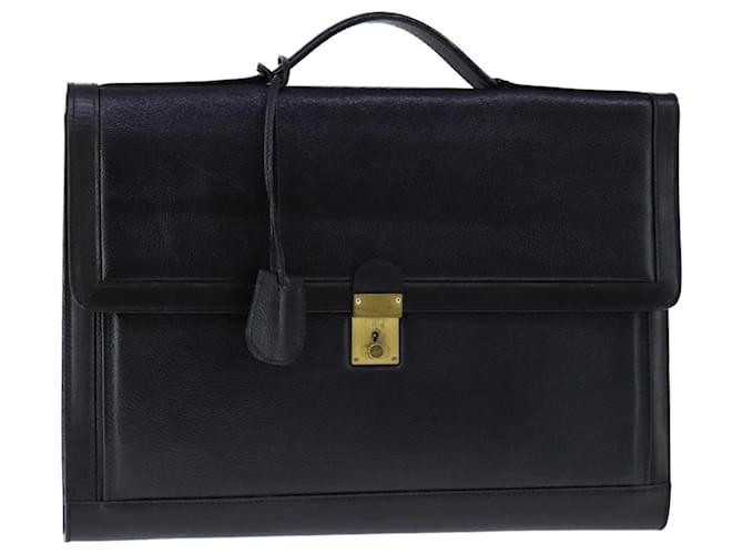 Borsa da lavoro BALLY in pelle nera e oro Auth bs20981 Nero D'oro