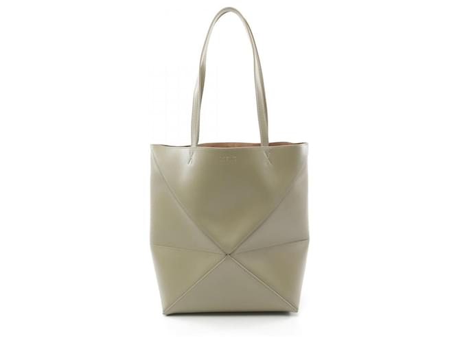 Loewe Puzzle Tote Medium in pelle beige
