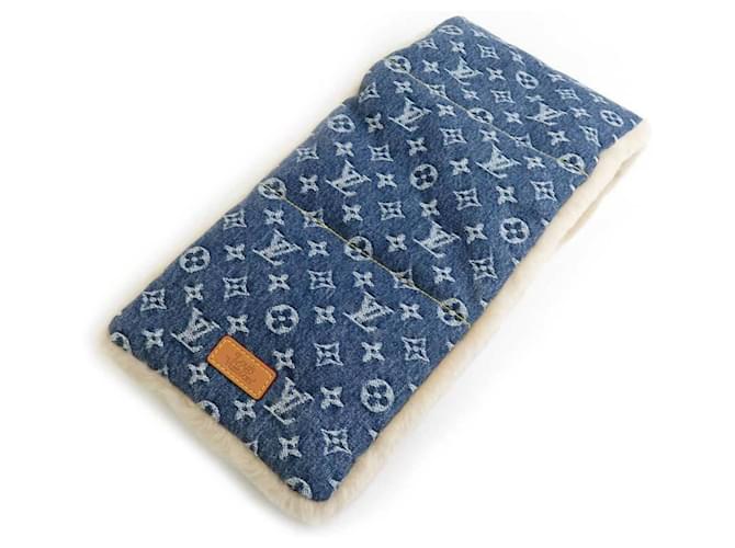 Stola in denim Monogram Louis Vuitton Blu Beige Monogramma