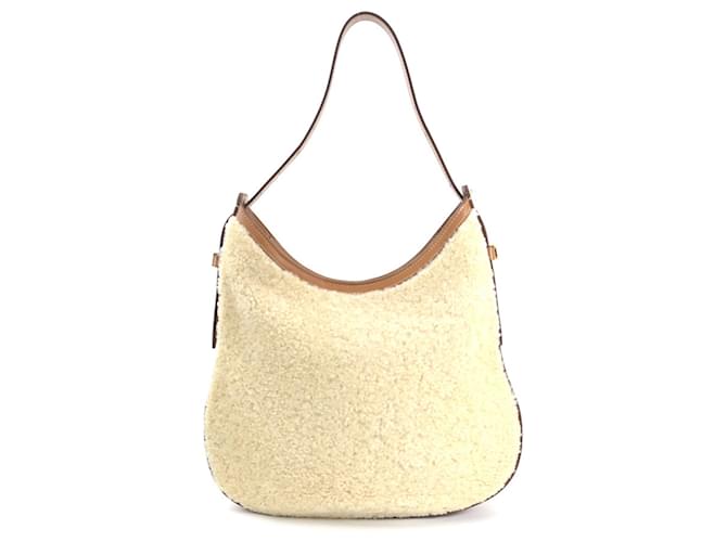 Borsa a spalla Tod's in pelle Boa beige x marrone