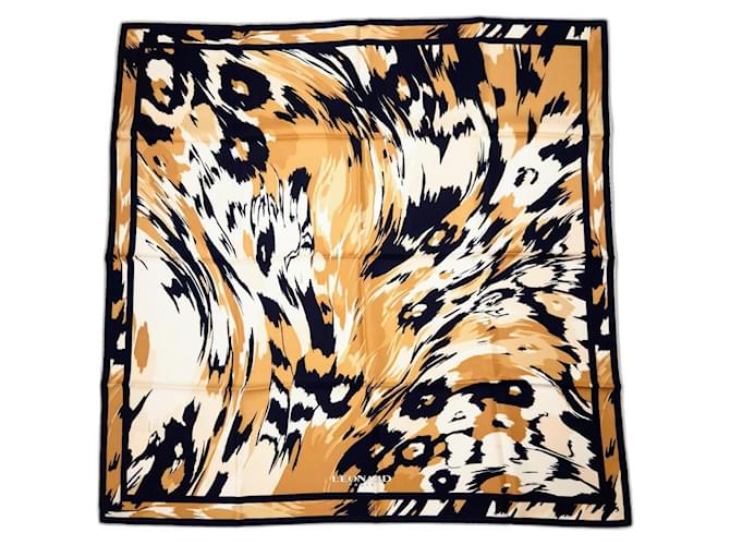 Sciarpa con stampa animale Leonard Paris Marrone