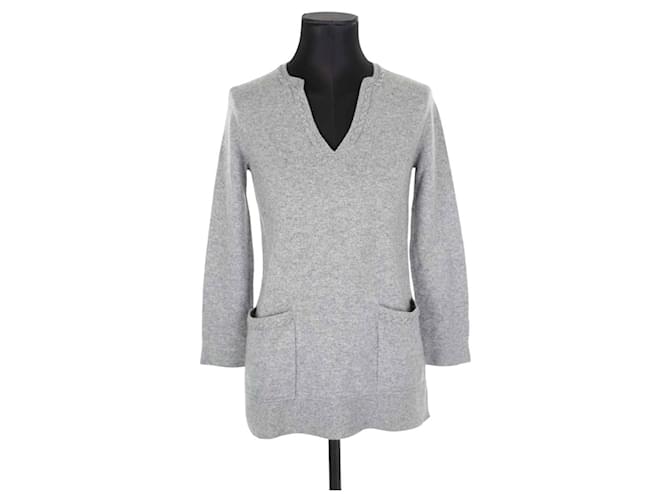 Tory Burch Maglione in cashmere grigio