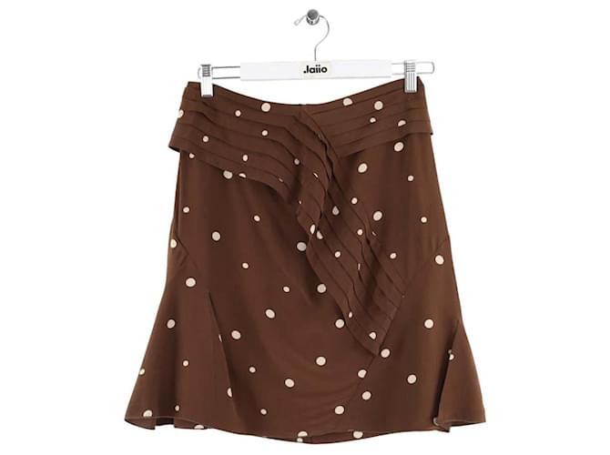 Marni Mini gonna di seta Marrone