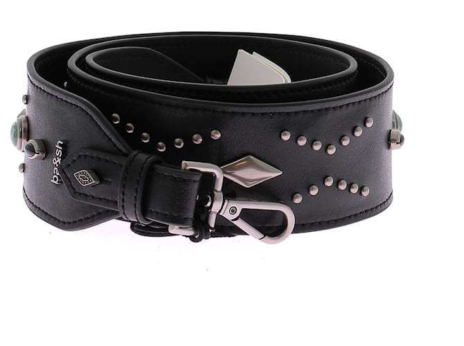 BA&SH Charm per borsa T. Pelle Nero