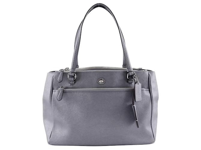 Borsa Tote in Pelle Coach F31744 Argento