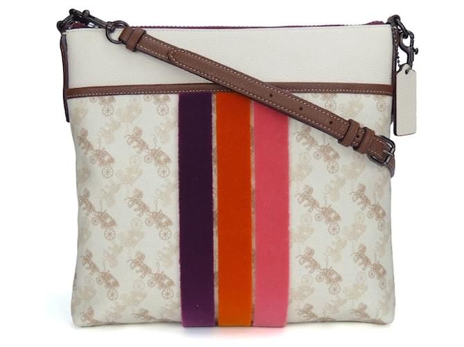 Borsa a spalla in pelle PVC Coach 89608 Marrone