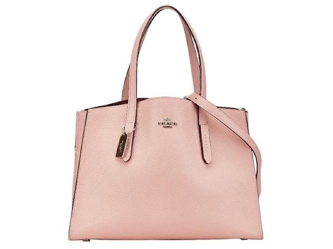 Borsa in pelle 2 in 1 Coach Charlie Carryall Rosa
