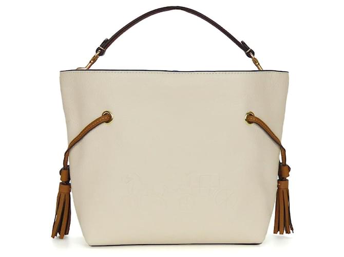 Borsa a spalla in pelle Coach CA164 2WAY Bianco