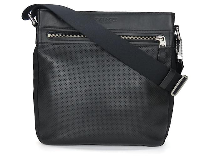 Coach Borsa a spalla in pelle e nylon F72045 Nero