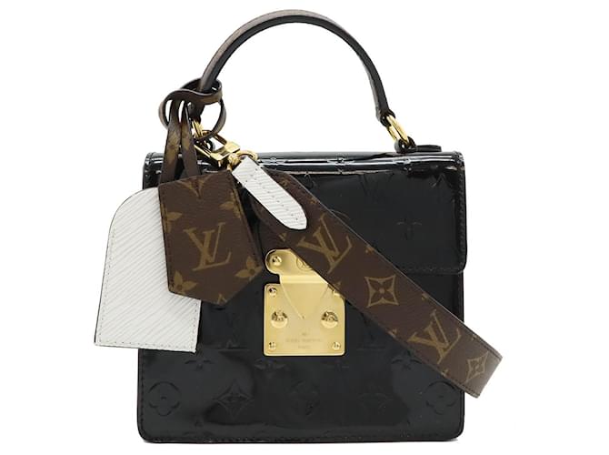 Borsa a mano Louis Vuitton Monogram Vernis Spring Street PM M90375 Nero