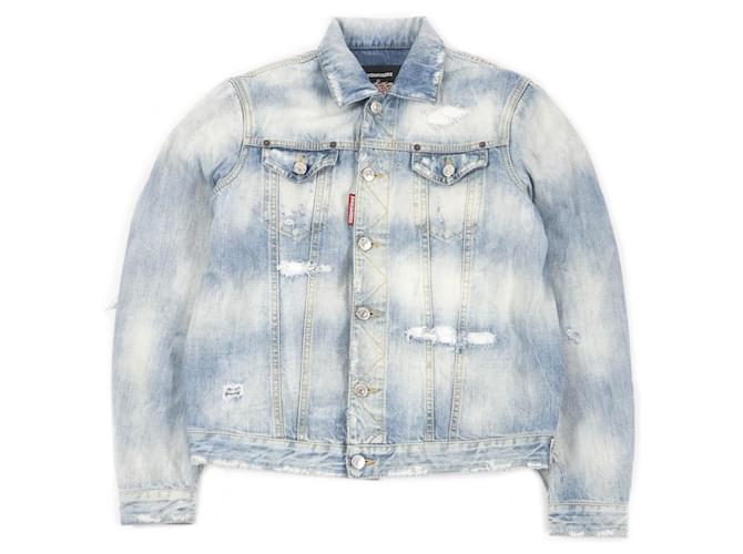 Giacca di jeans blu indaco Dsquared2 Dan