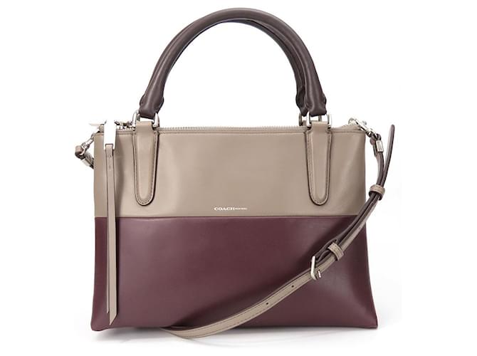 Borsa a spalla in pelle COACH 32503 2WAY Marrone