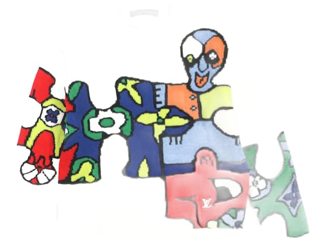 Bally Maglione in lana con logo Louis Vuitton Bianco