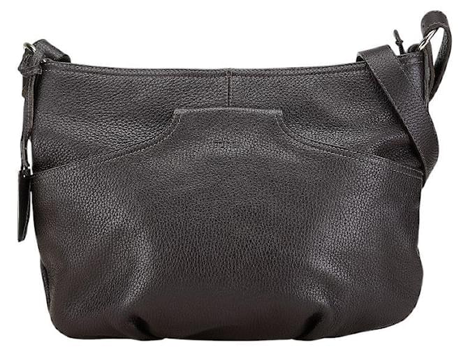 Borsa a spalla in pelle Furla Marrone