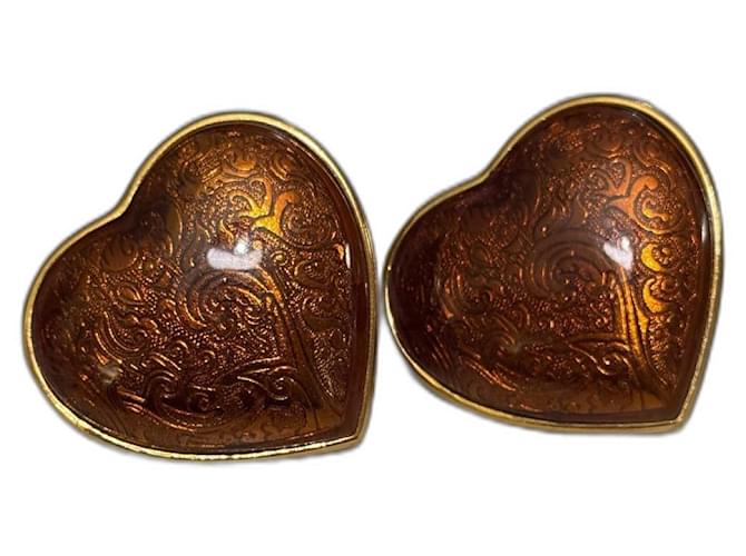 Orecchini Yves Saint Laurent Marrone