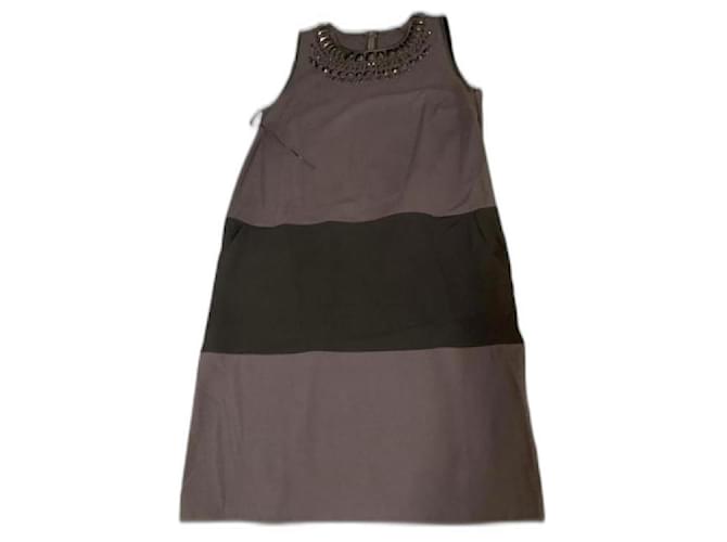 Tubino Blumarine con applicazione di pietre nere Marrone scuro