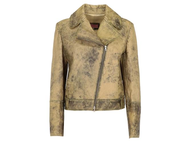Giacca in pelle verde pistacchio Roberto Cavalli - anni 2000