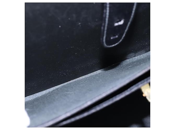 BALLY Valigetta in pelle nera Auth 97465 Nero