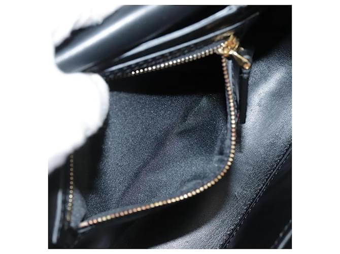 VALENTINO Borsa a Spalla con Catena Pelle Nera Oro Auth 100869 Nero D'oro