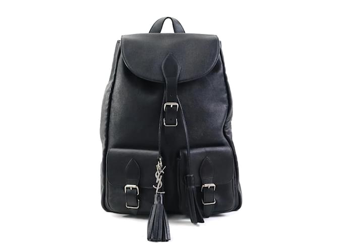 Zaino in pelle Saint Laurent Nero