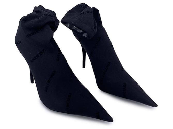 Balenciaga Stivaletti con tacco a calza neri, taglia 41 Nero