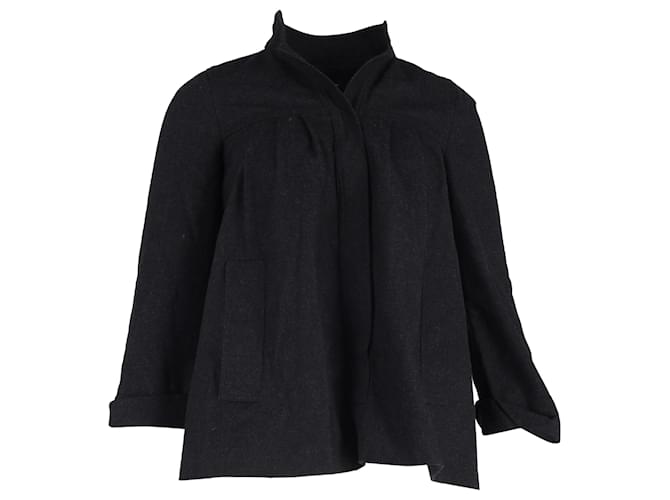 Giacca con bottone nascosto Isabel Marant in lana nera Nero