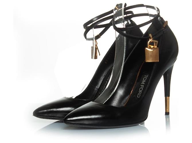 Tom Ford Pumps in pelle con lucchetto neri Nero