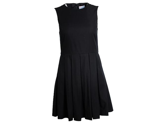 Red Valentino Abito nero plissettato a linea