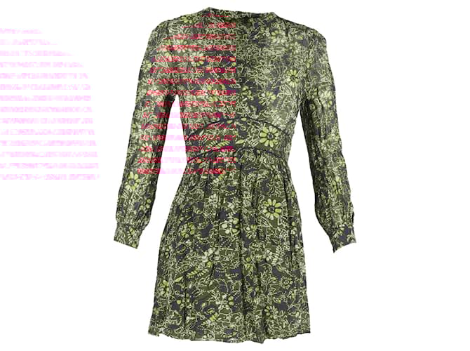 Abito mini a maniche lunghe stampato floreale Ba&Sh in viscosa multicolore