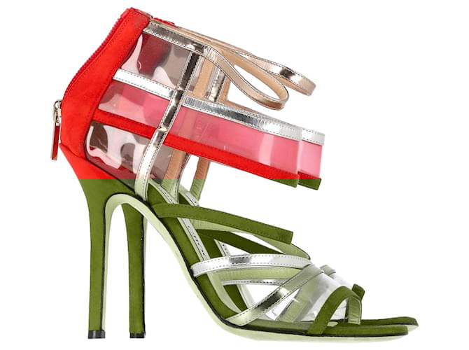 Sandali Maitai Jimmy Choo in suede rosso