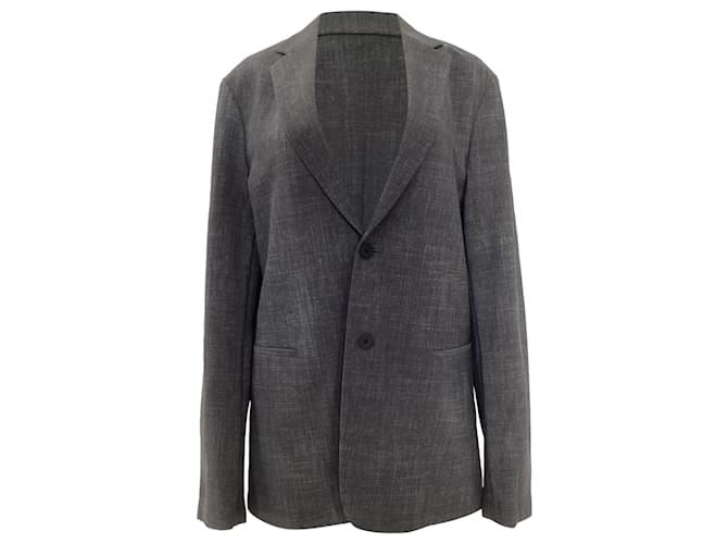 Blazer monopetto in poliamide grigia di Theory Grigio