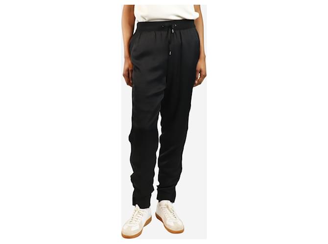 Tom Ford Pantaloni jogger in satin nero - taglia UK 6