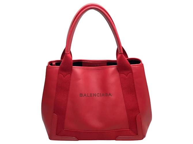 Balenciaga Cabas Blu Navy Rosso