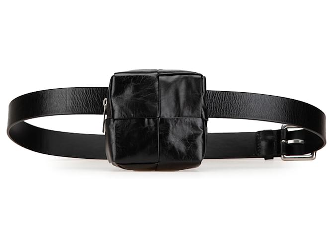 Borsa a cintura Bottega Veneta in nappa nera Intrecciato Nero