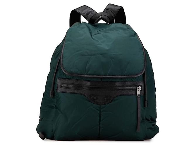 Zaino classico da viaggio Motocross in nylon verde Balenciaga Verde scuro