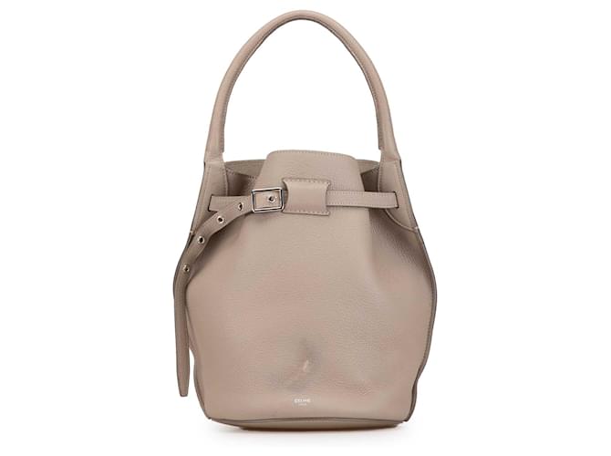 Big Bag Céline Borsa grande a secchiello in pelle marrone Celine Beige