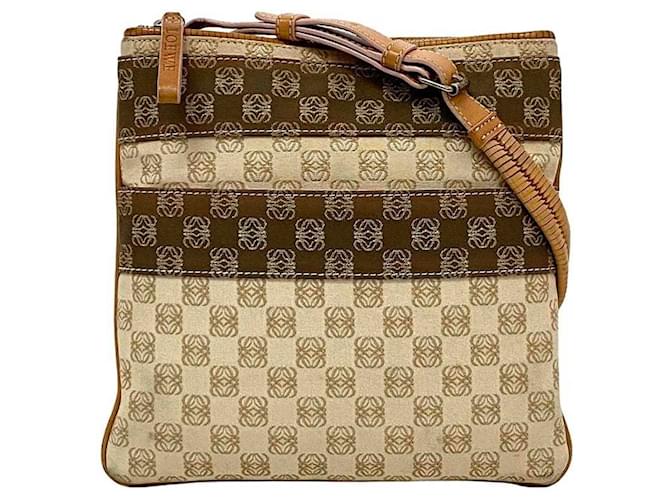 Borsa a spalla Loewe beige e arancione