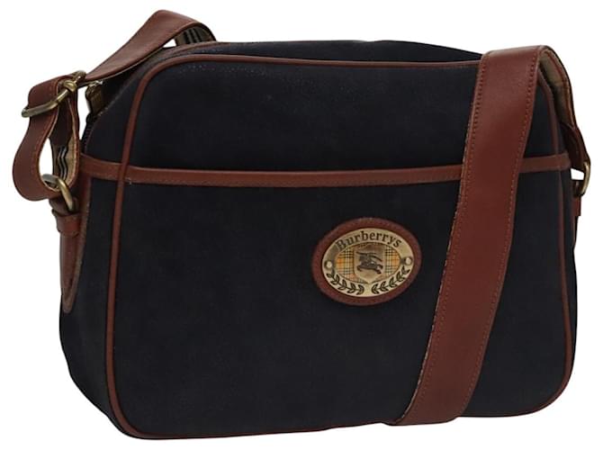 Autre Marque Borsa a Spalla Burberrys in Camoscio Blu Navy Auth bs21460