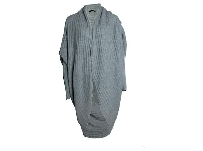 The row Il cardigan grigio a coste