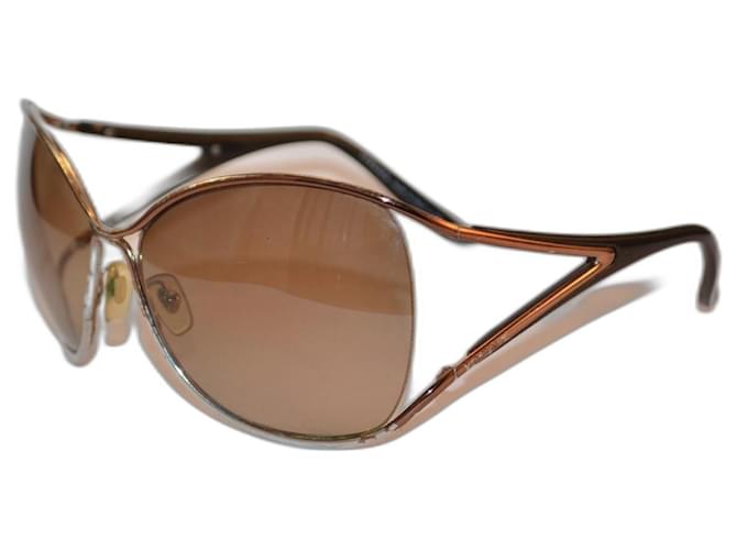 Versace occhiali da sole Marrone D'oro