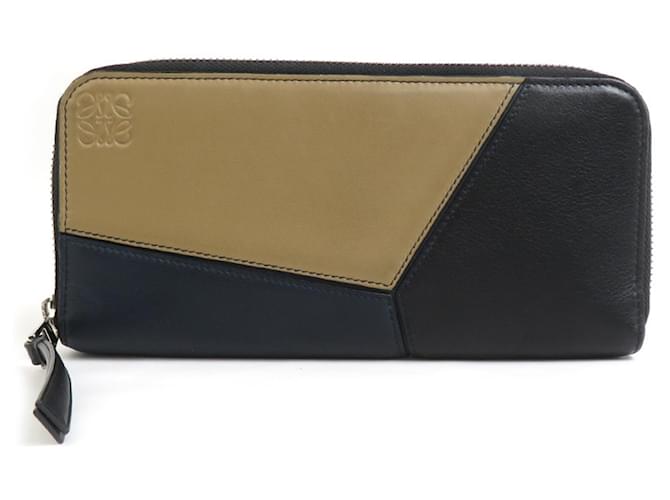 Portafoglio lungo rotondo Loewe Nero Grigio Blu navy